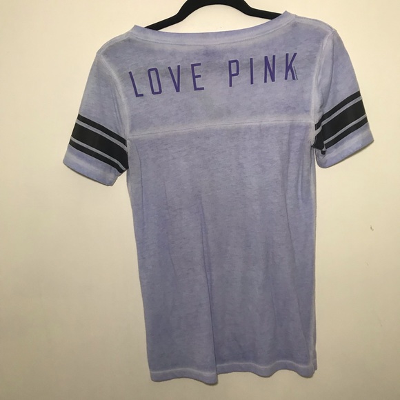 VS PINK Purple Varsity Tee - Picture 6 of 8